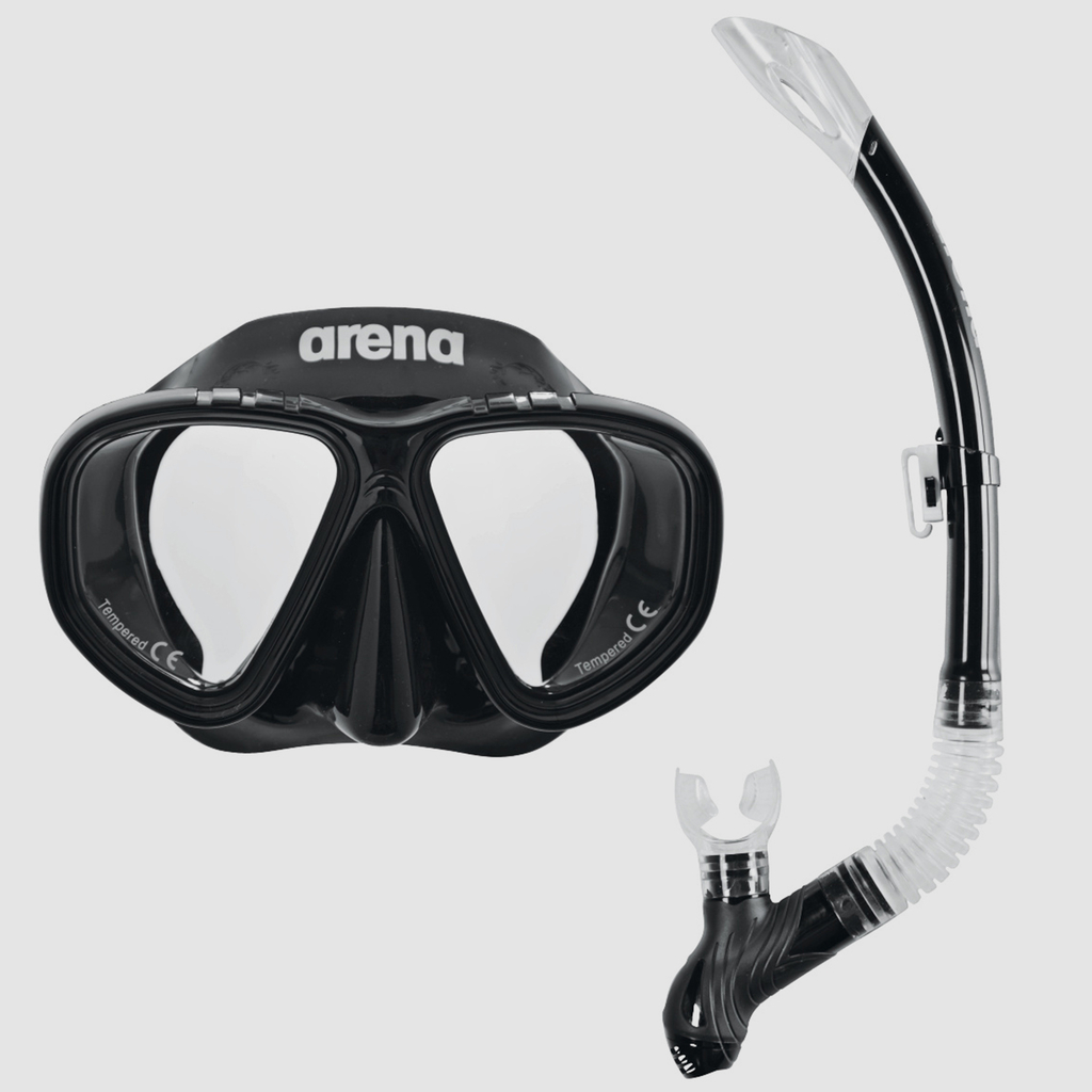 Arena Jr Premium Snorkeling Set in SCHWARZ