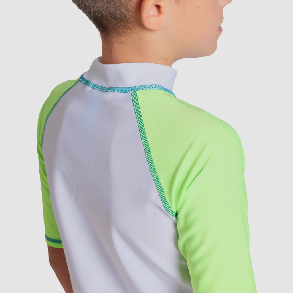 Arena Jr Unisex Arena Rash Vest S/S Graphic UV Shirt in WEISS