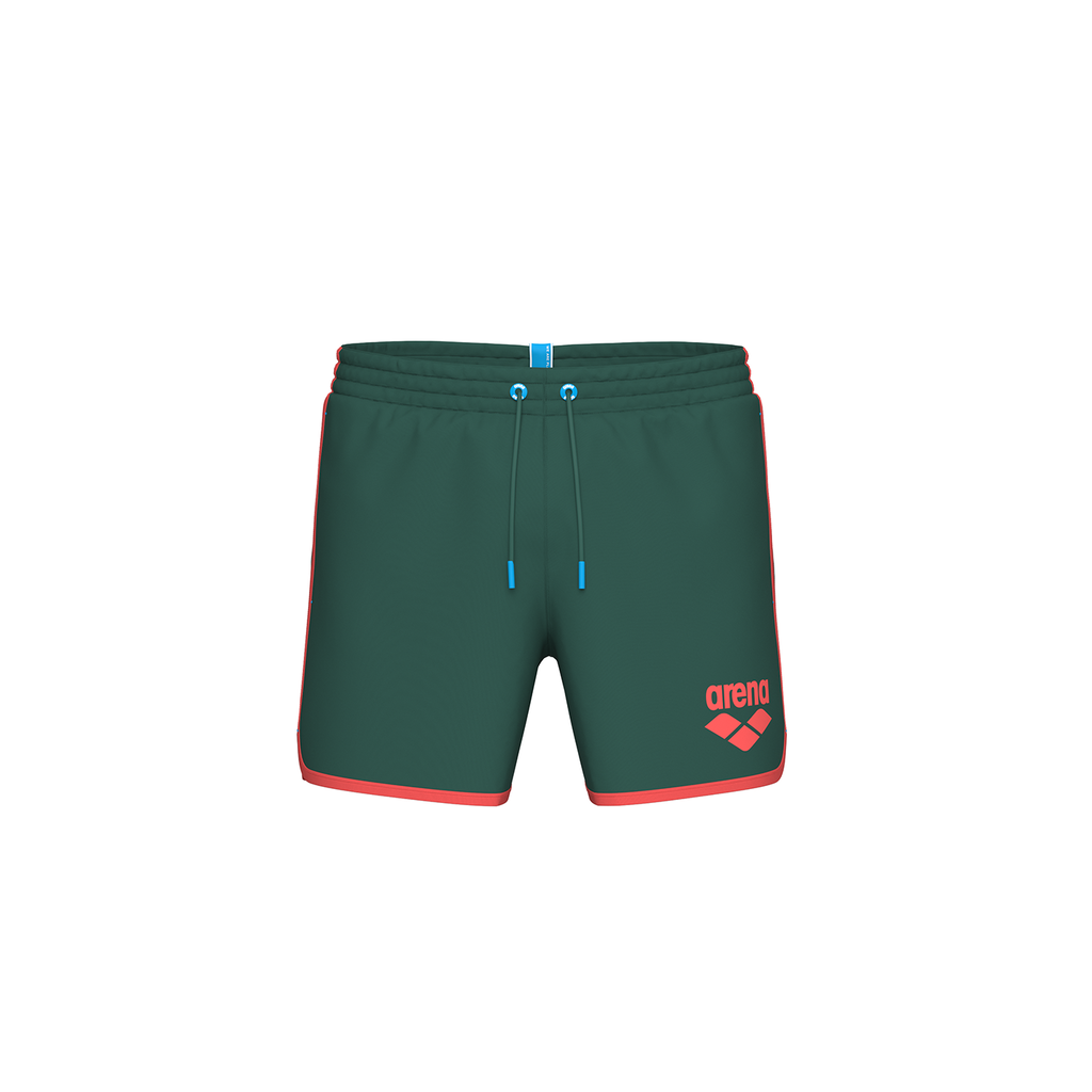 M Arena Big Logo Borders Beach Short mangrove/calypso coral
