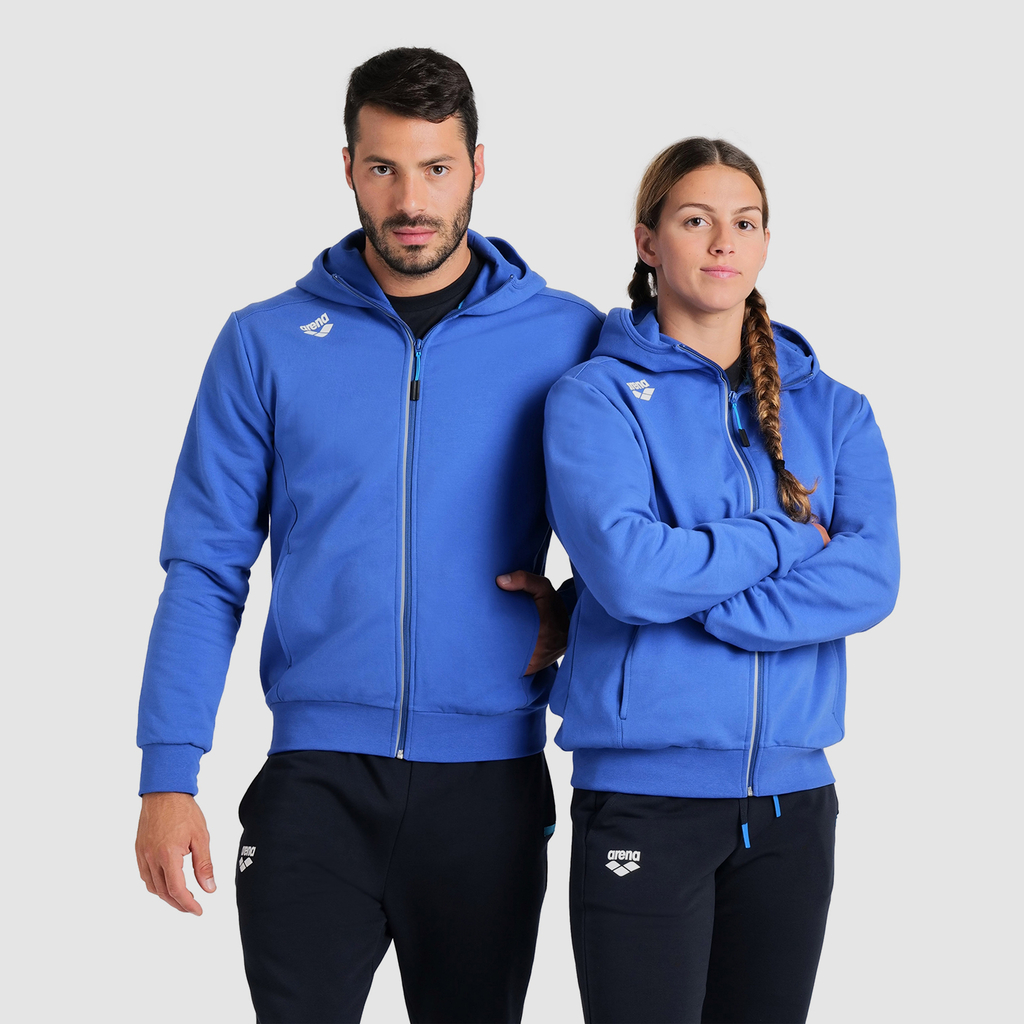 Arena Team Hooded Jacket Panel in BLAU