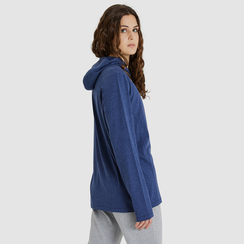 Arena Team Hooded Long Sleeve T-Shirt Panel in BLAU