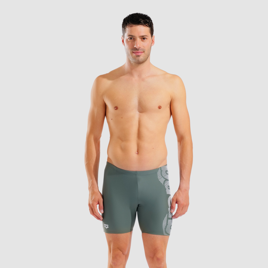 Arena M Arena Swim Mid Jammer Graphic Swim Midjammer in GRÜN
