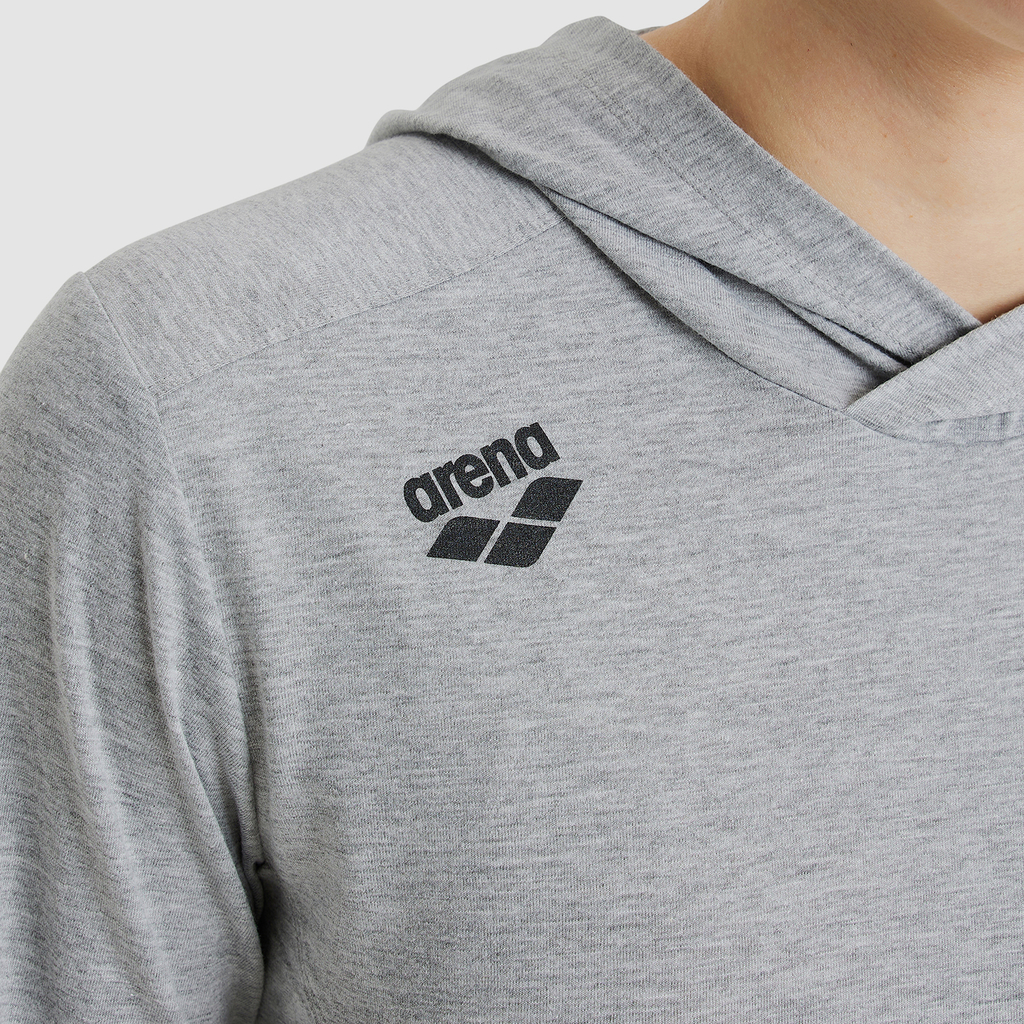 Arena Team Hooded Long Sleeve T-Shirt Panel in GRAU