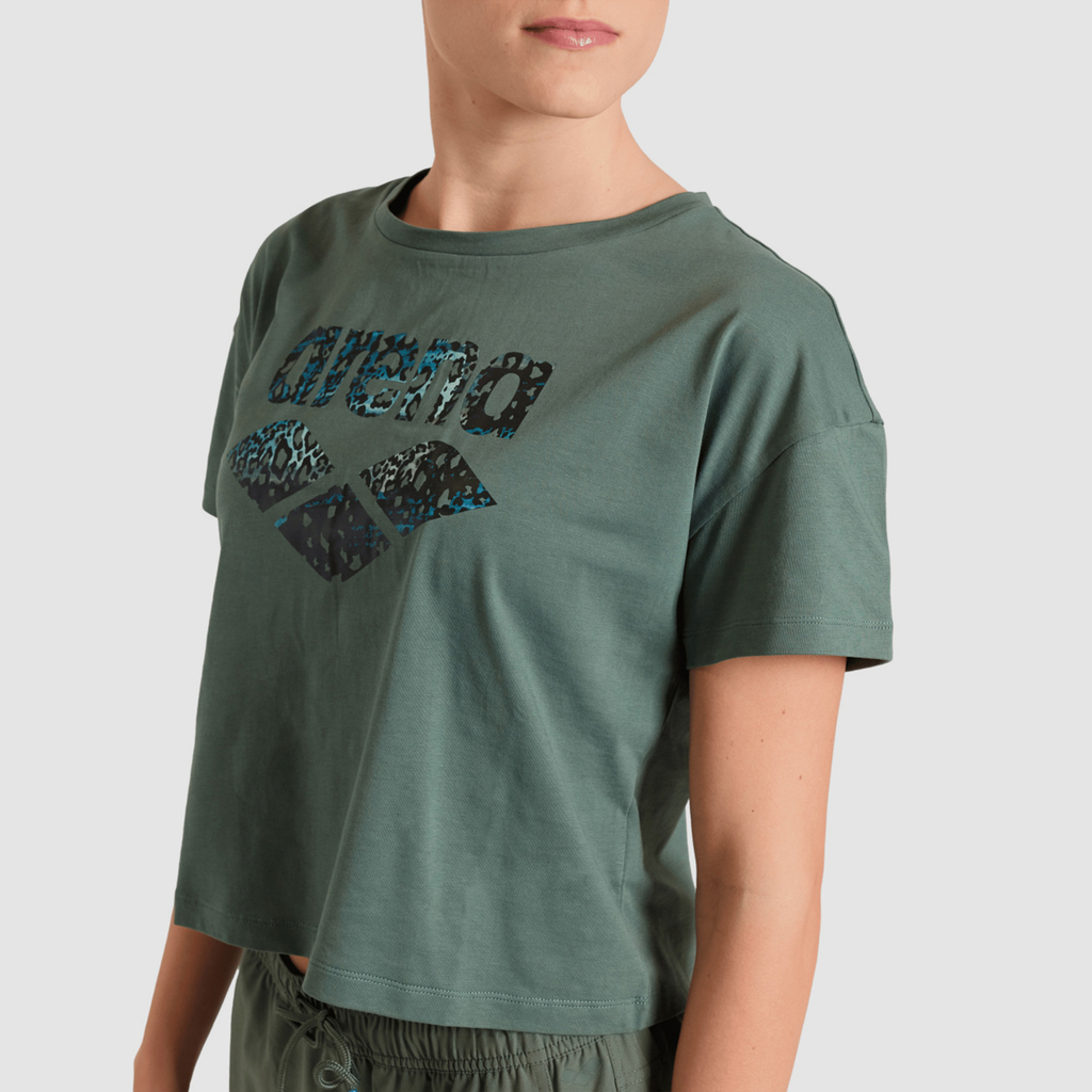 Arena W Arena Crop Tee Printed T-Shirt in GRÜN