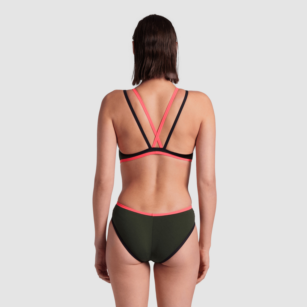 Arena W Arena One Double Cross Back One Piece Badeanzug in GRAU