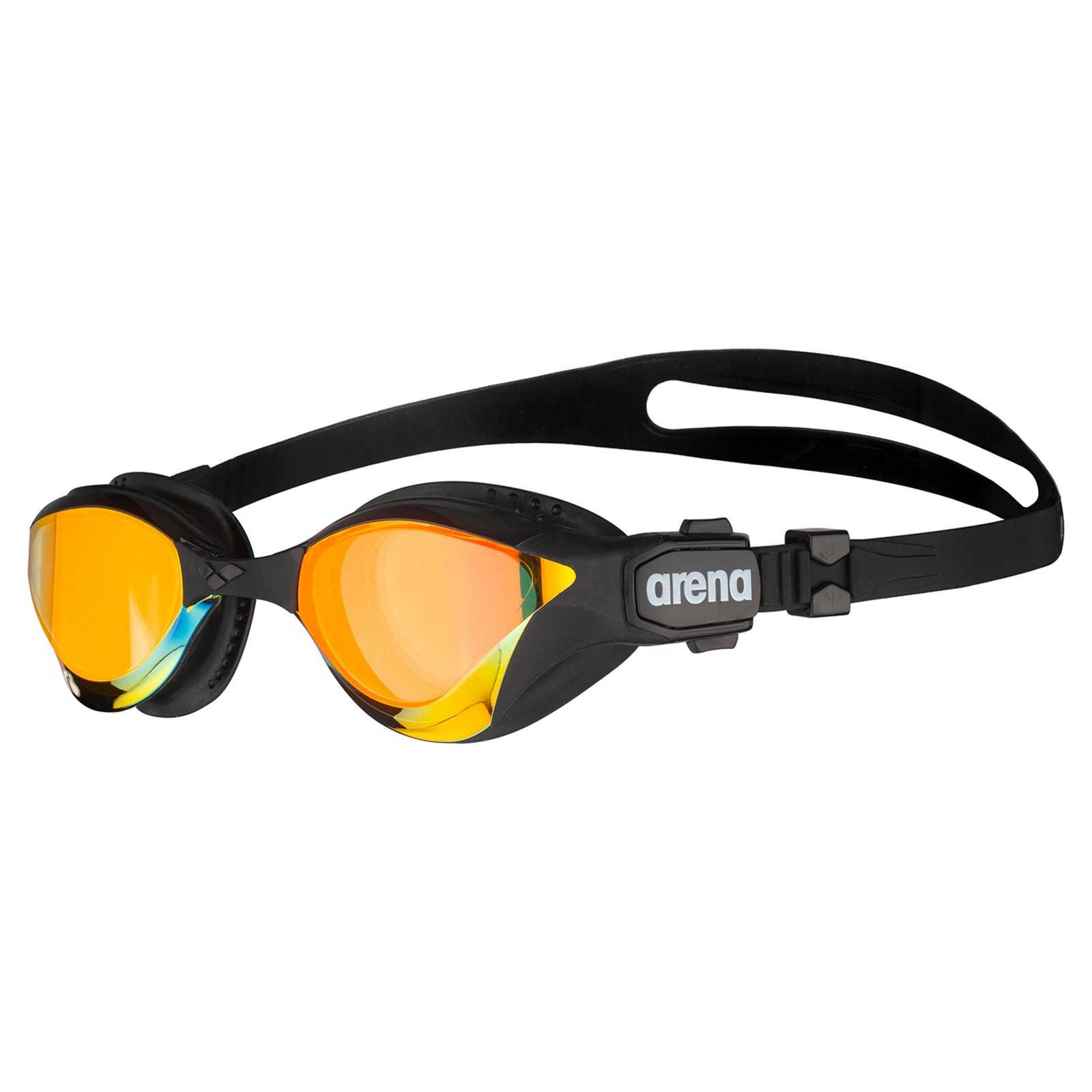 Arena Cobra Tri Swipe Mirror Wettkampfschwimmbrille in SCHWARZ