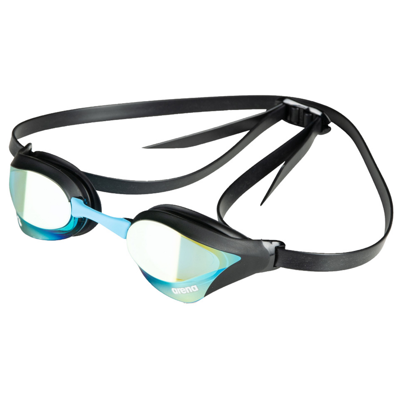 Arena Cobra Core Swipe Mirror Trainingsschwimmbrille in SCHWARZ