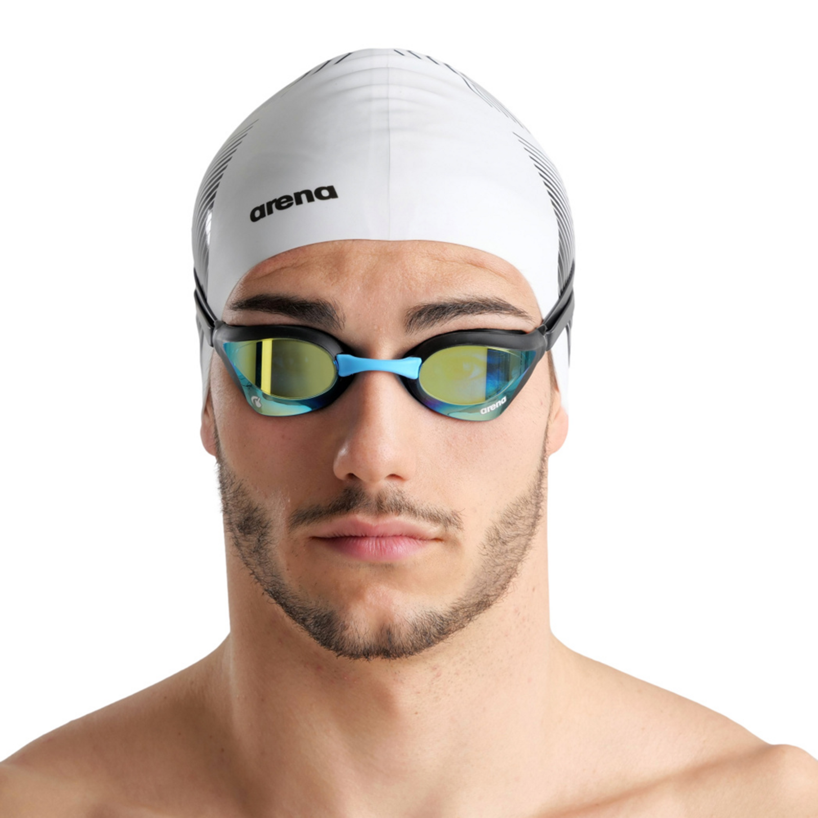 Arena Cobra Core Swipe Mirror Trainingsschwimmbrille in SCHWARZ