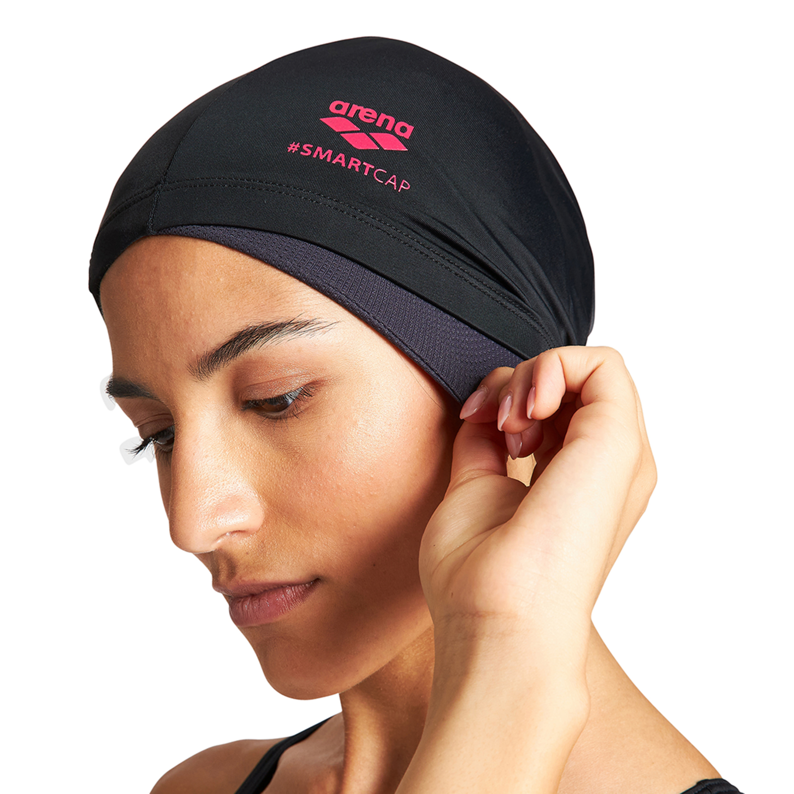 Arena W Smartcap Trainingsbadekappe in SCHWARZ