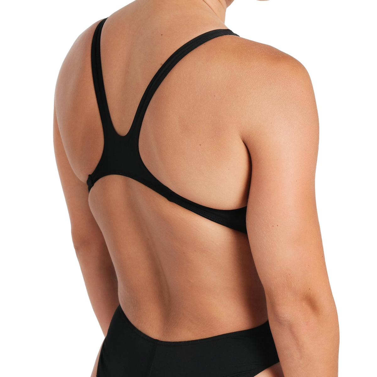 Arena Team Swimsuit Swim Tech Solid Badeanzug in SCHWARZ