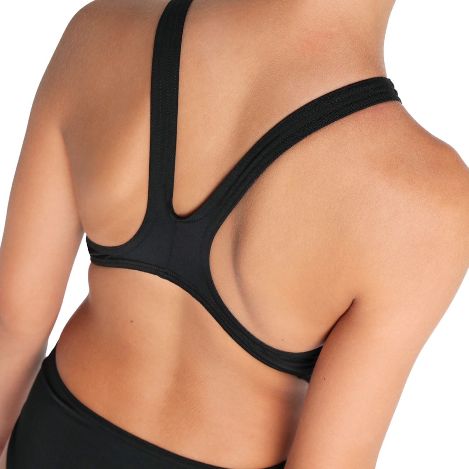 Arena Team Swimsuit Swim Tech Solid Badeanzug in SCHWARZ