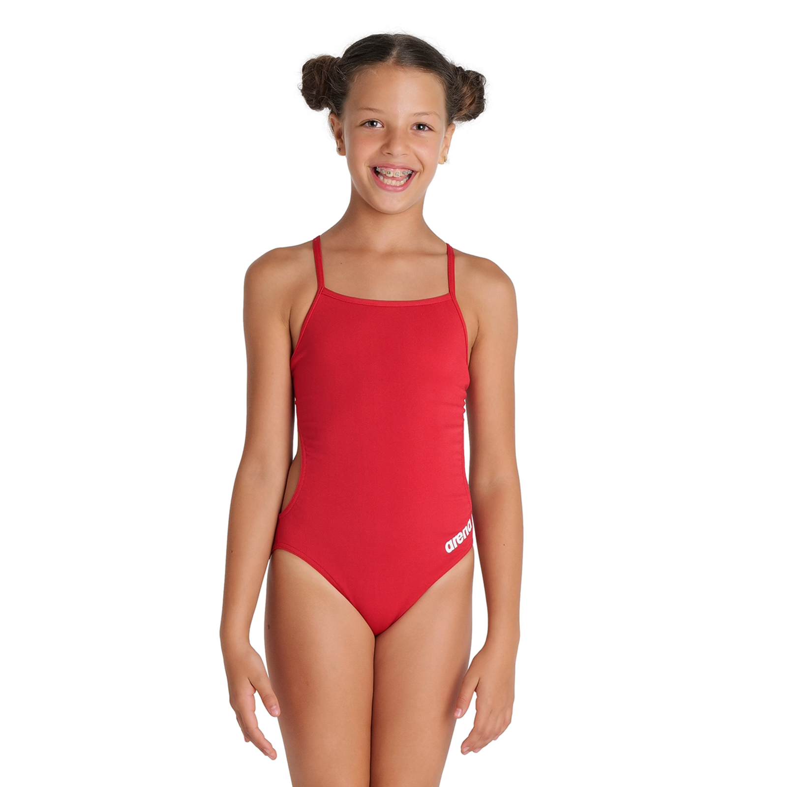 Arena Team Swimsuit Challenge Solid Badeanzug in ROT