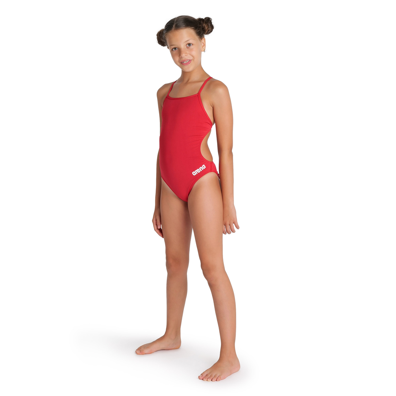 Arena Team Swimsuit Challenge Solid Badeanzug in ROT