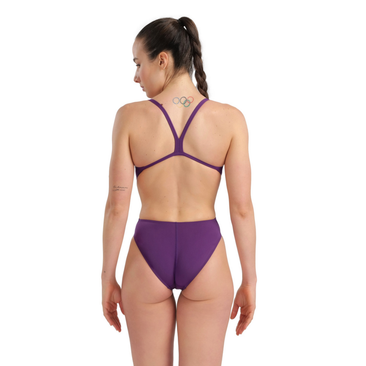 Arena Team Swimsuit Challenge Solid Badeanzug in VIOLETT