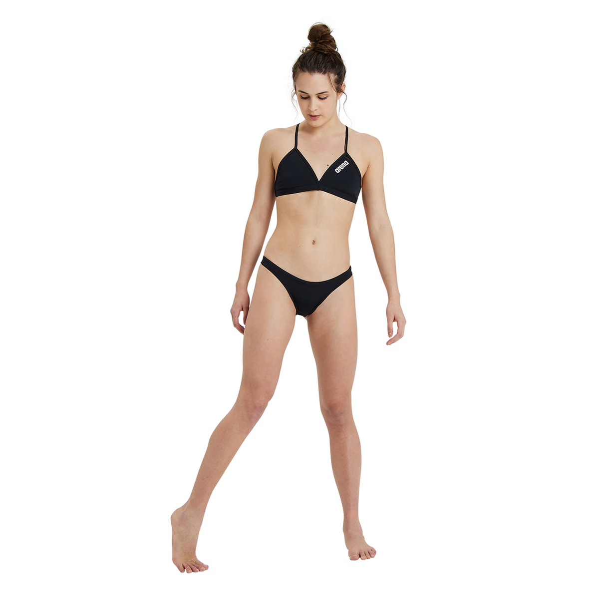 Arena Team Swim Bottom Solid Bikini in SCHWARZ