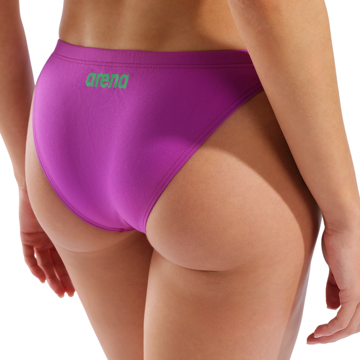 Arena Team Swim Bottom Solid Bikini in PINK