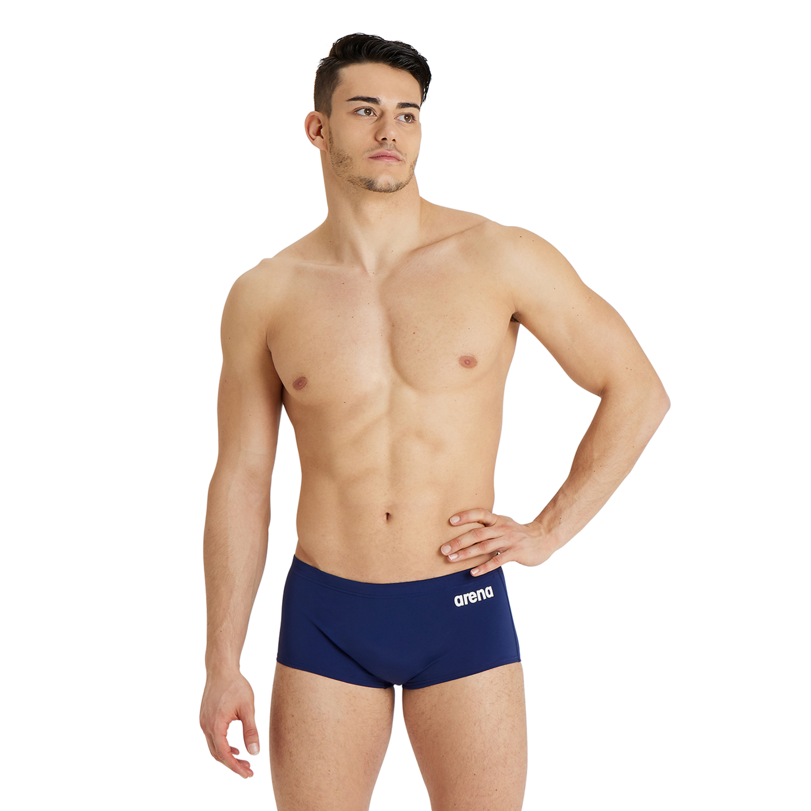 Arena Team Swim Low Waist Short Solid in BLAU