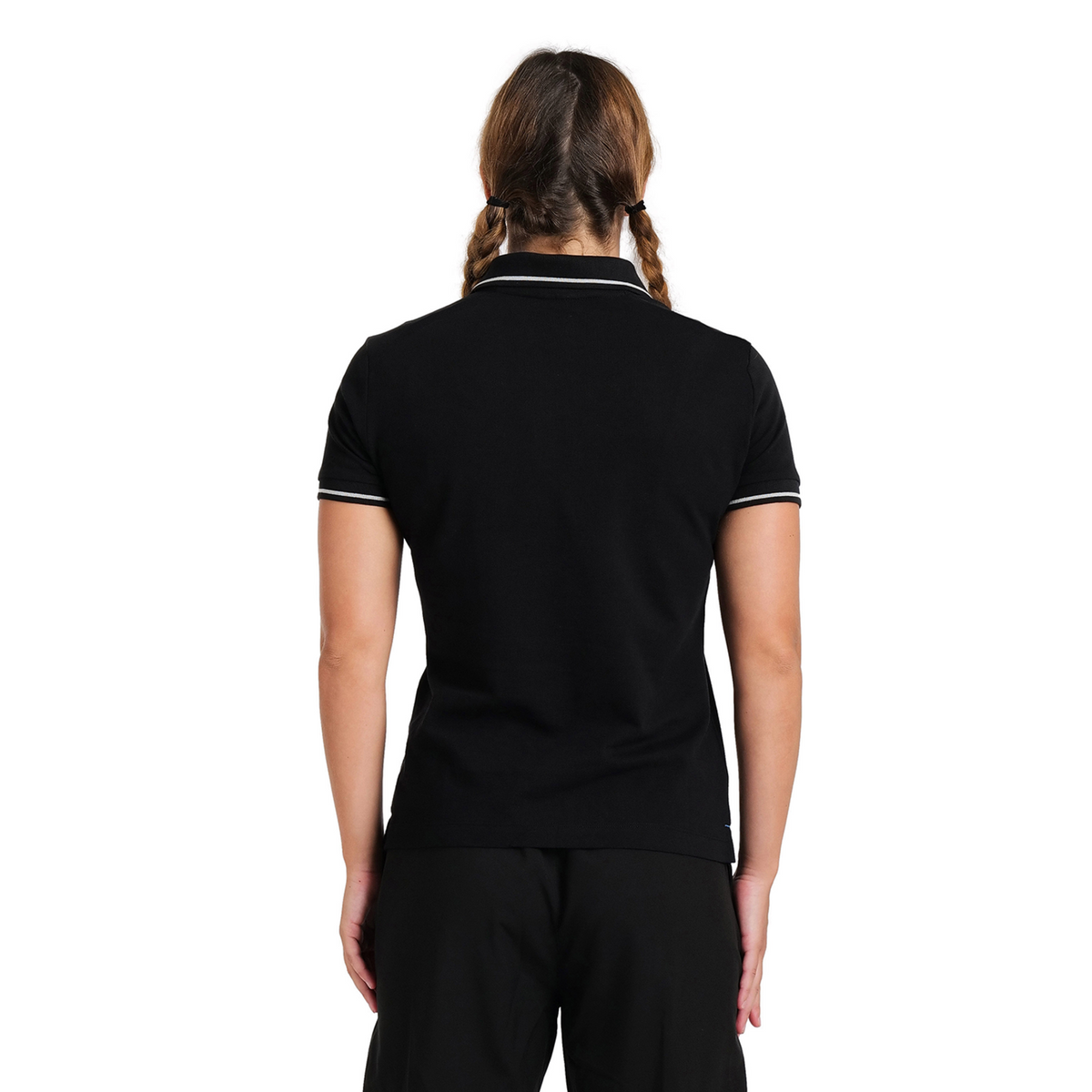 Arena Team Poloshirt Solid Cotton in SCHWARZ