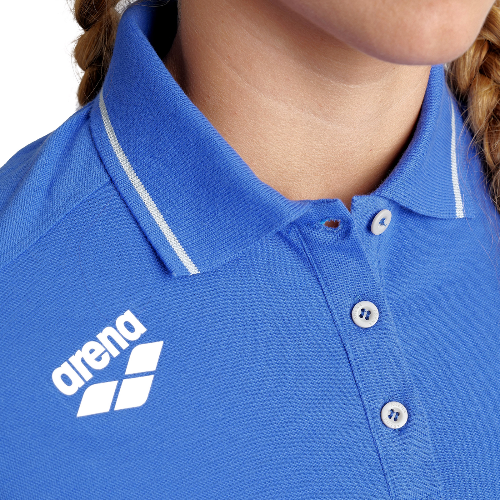 Arena Team Poloshirt Solid Cotton in BLAU