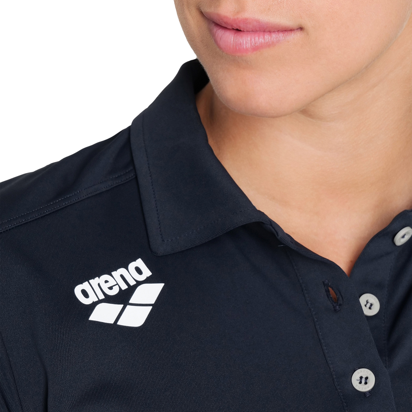 Arena Team Poloshirt Solid in SCHWARZ