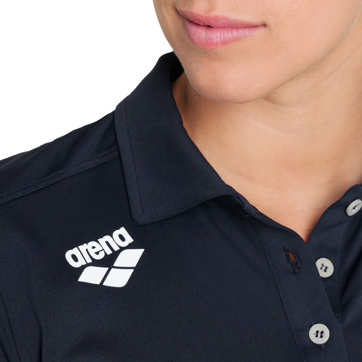 Arena Team Poloshirt Solid in SCHWARZ