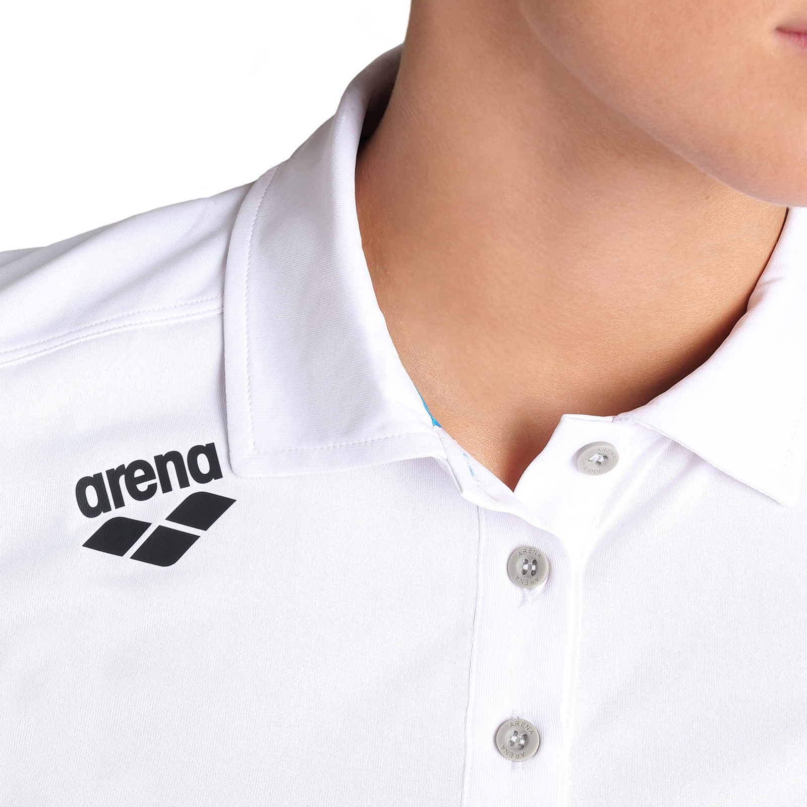 Arena Team Poloshirt Solid in WEISS