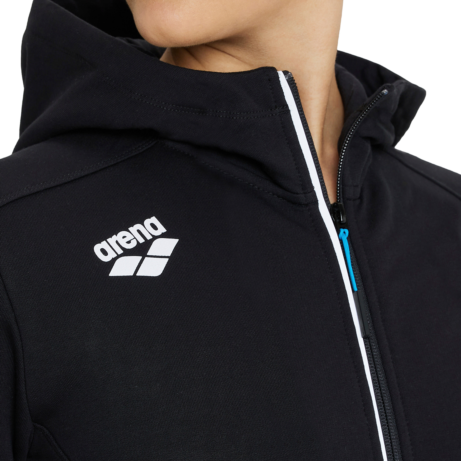 Arena Team Hooded Jacket Panel in SCHWARZ