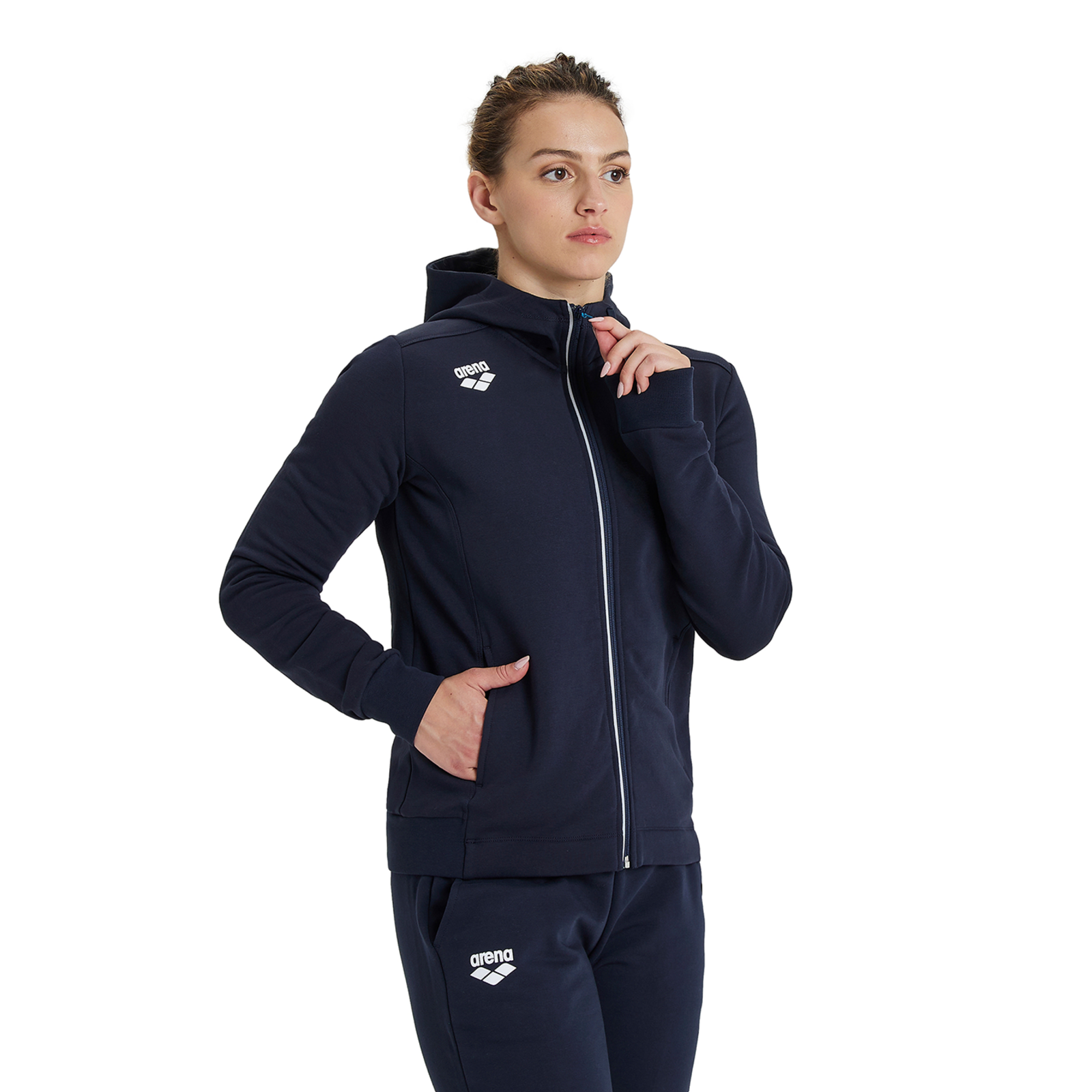 Arena Team Hooded Jacket Panel in BLAU