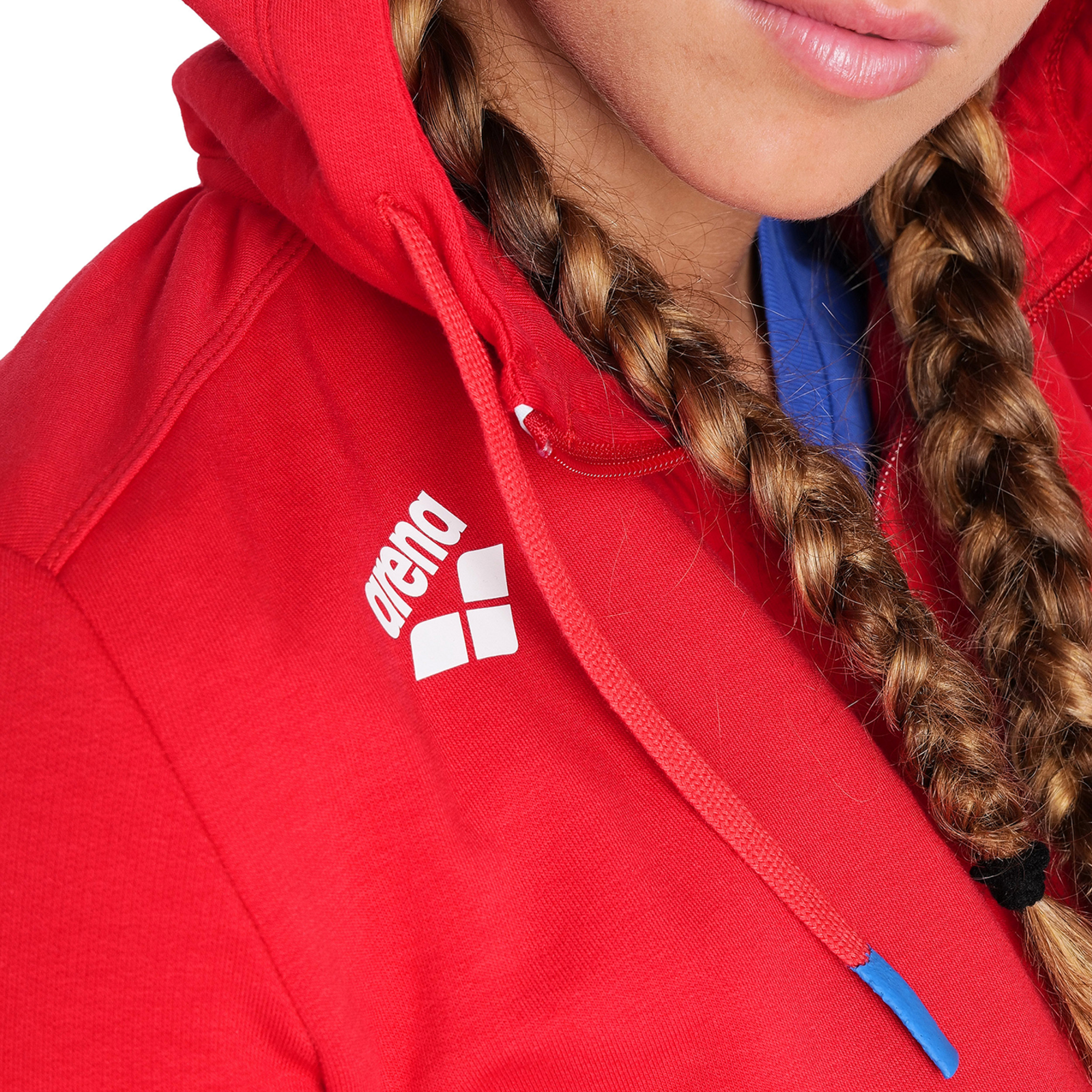 Arena Team Hooded Jacket Panel in ROT