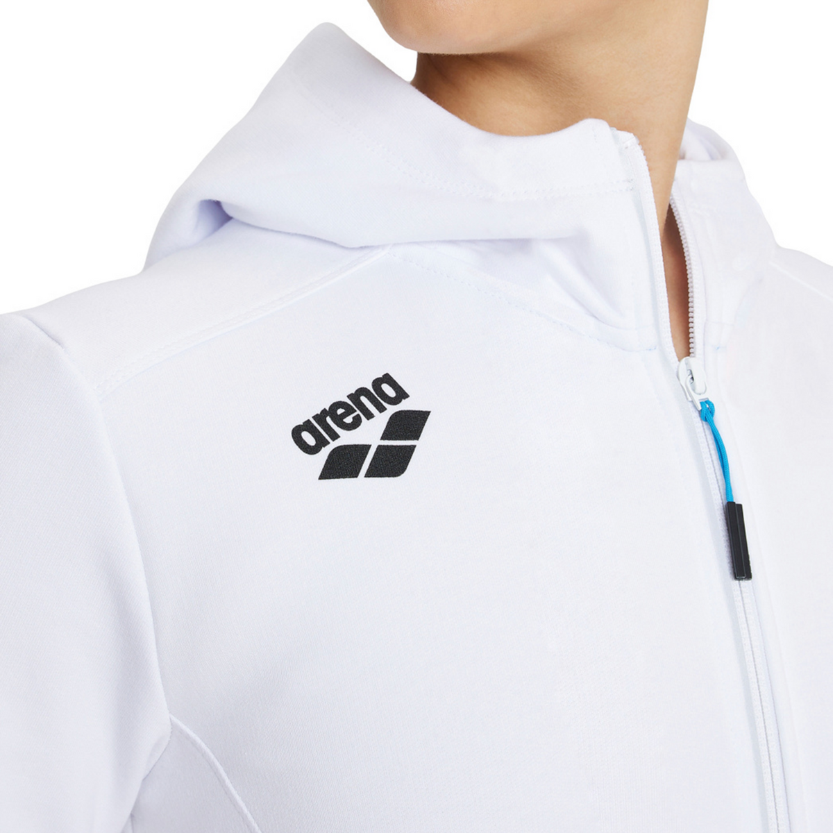 Arena Team Hooded Jacket Panel in WEISS