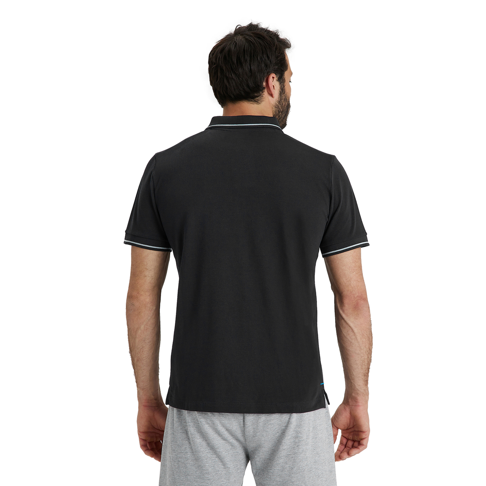 Arena Team Poloshirt Solid Cotton in SCHWARZ