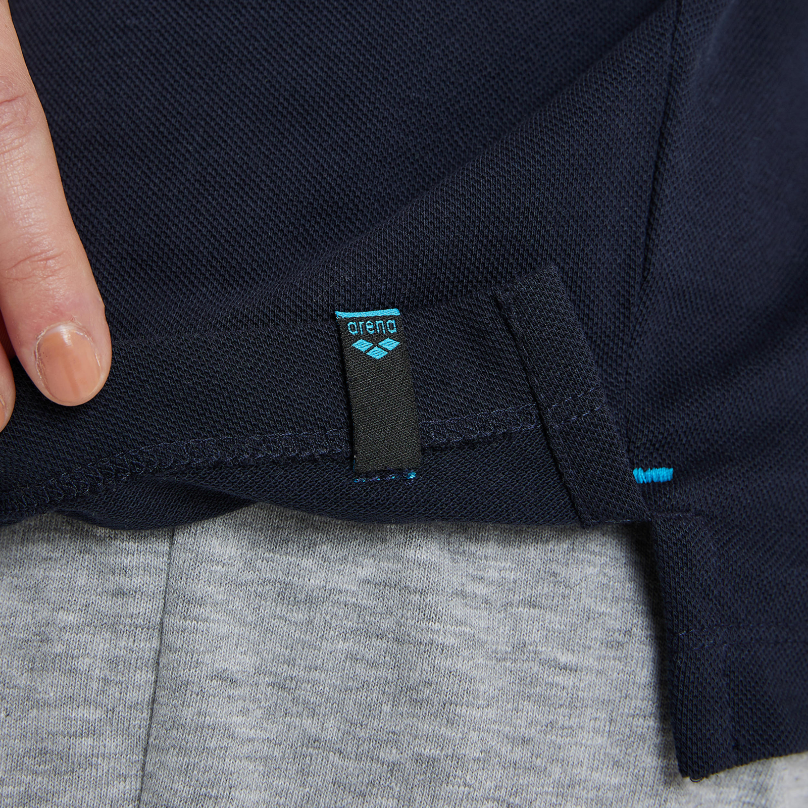 Arena Team Poloshirt Solid Cotton in SCHWARZ