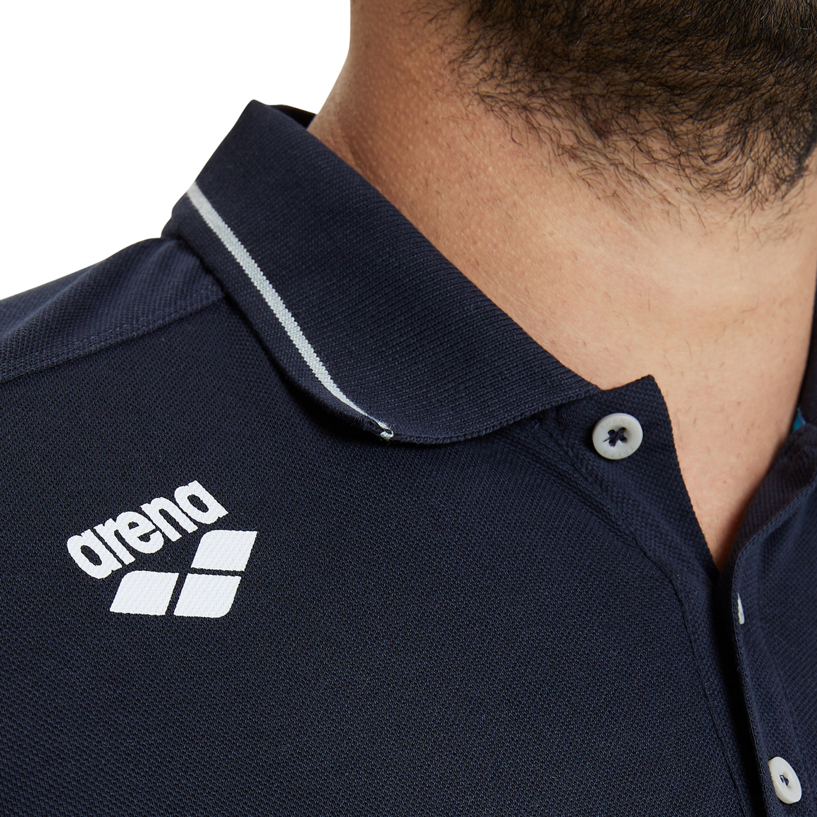 Arena Team Poloshirt Solid Cotton in SCHWARZ