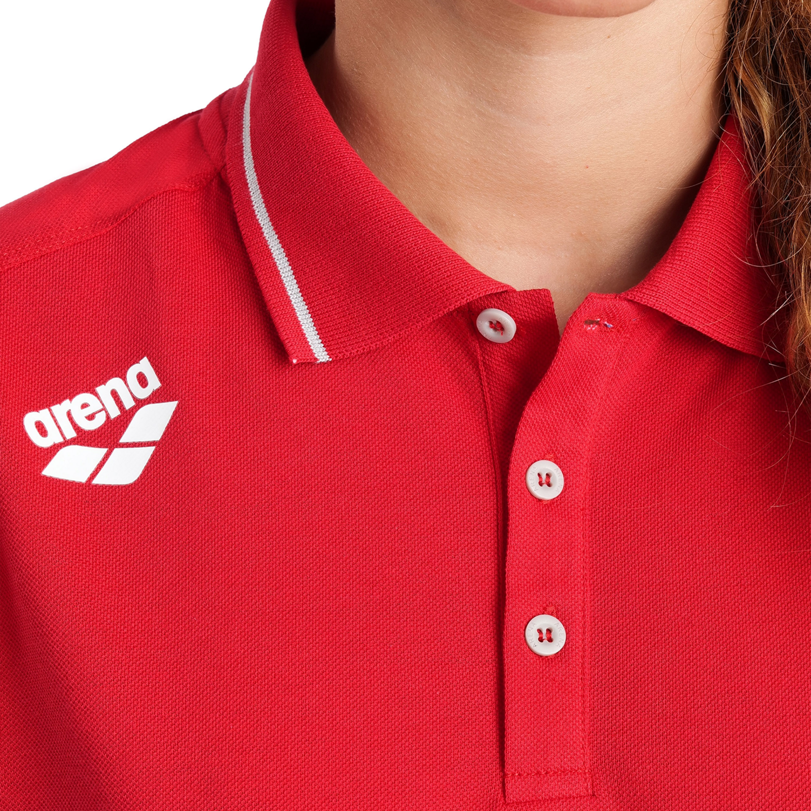 Arena Team Poloshirt Solid Cotton in ROT