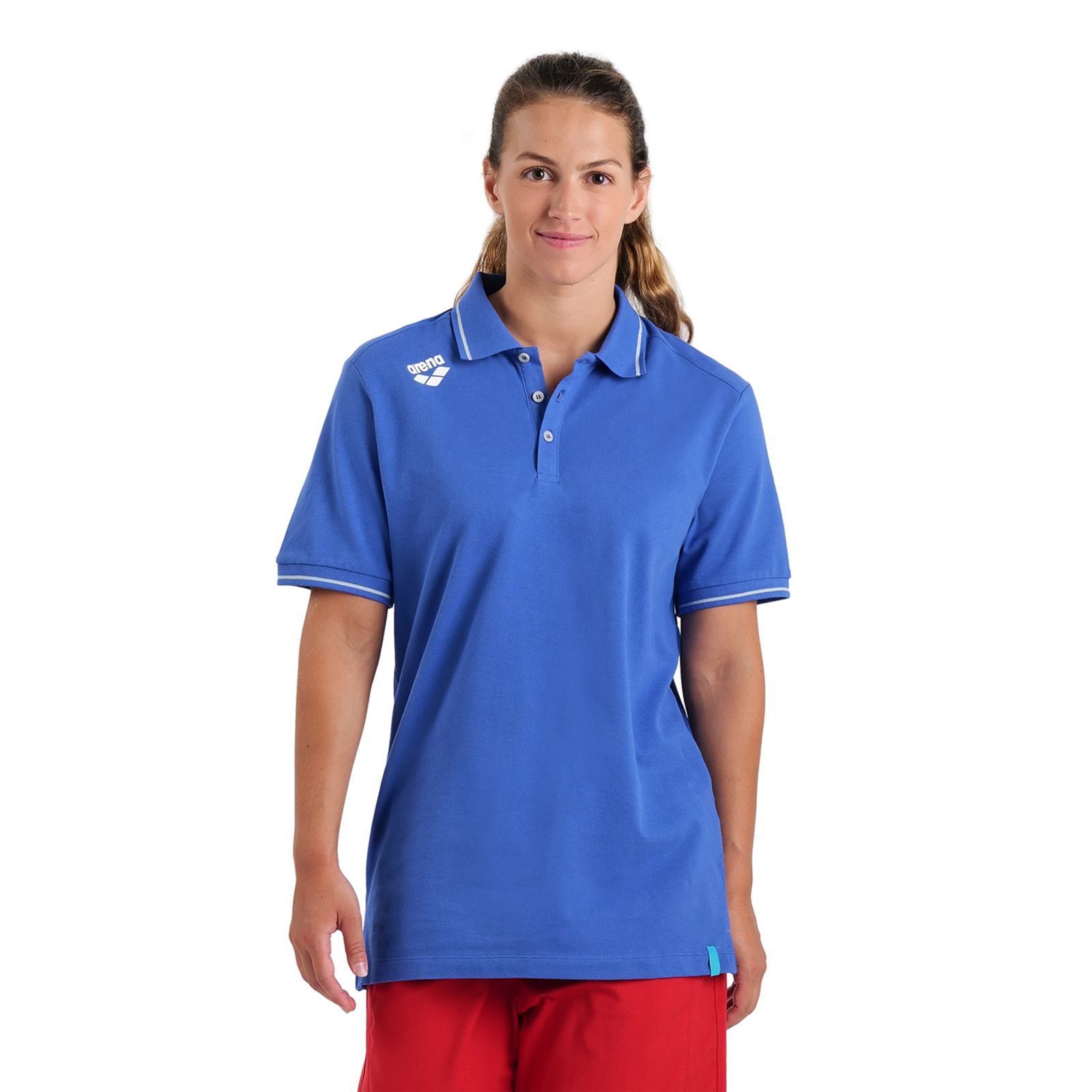 Arena Team Poloshirt Solid Cotton in BLAU