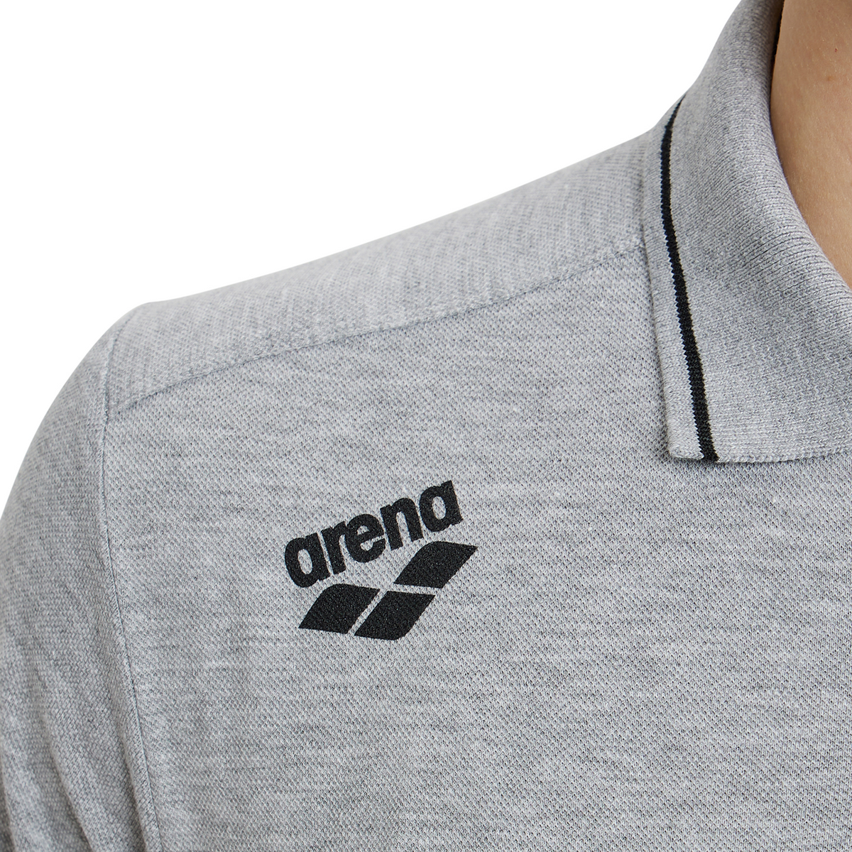 Arena Team Poloshirt Solid Cotton in GRAU