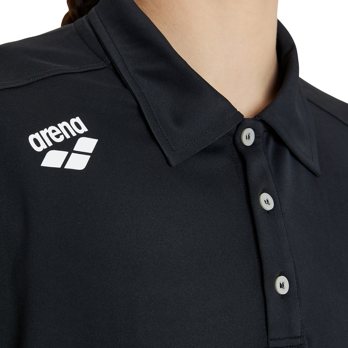 Arena Team Poloshirt Solid in SCHWARZ