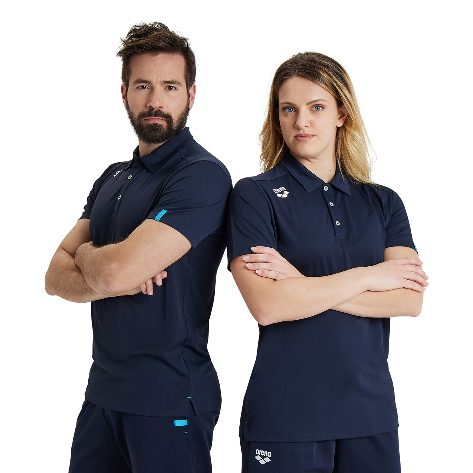 Arena Team Poloshirt Solid in BLAU