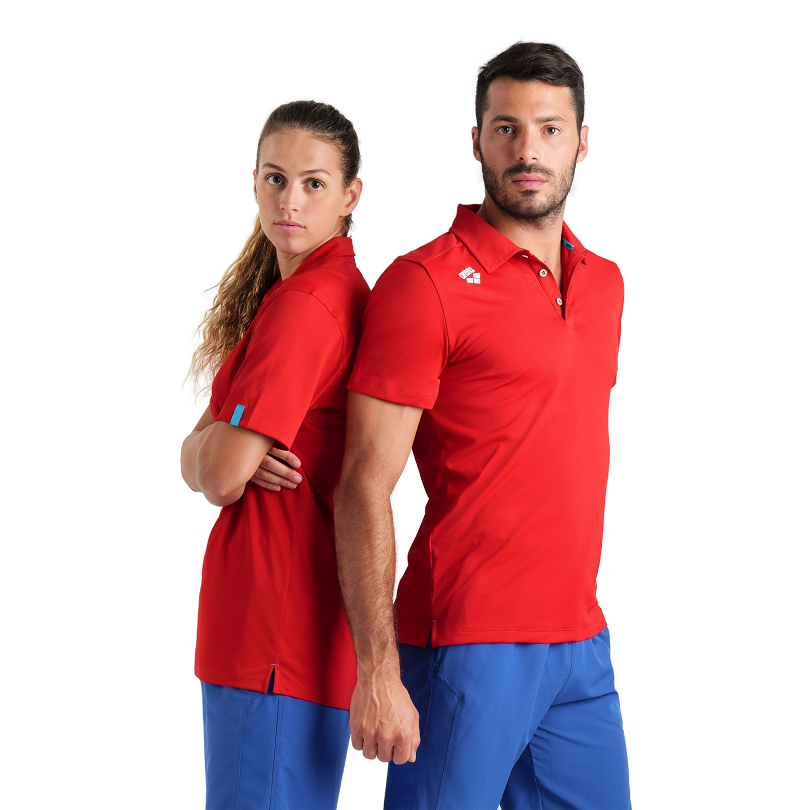 Arena Team Poloshirt Solid in ROT