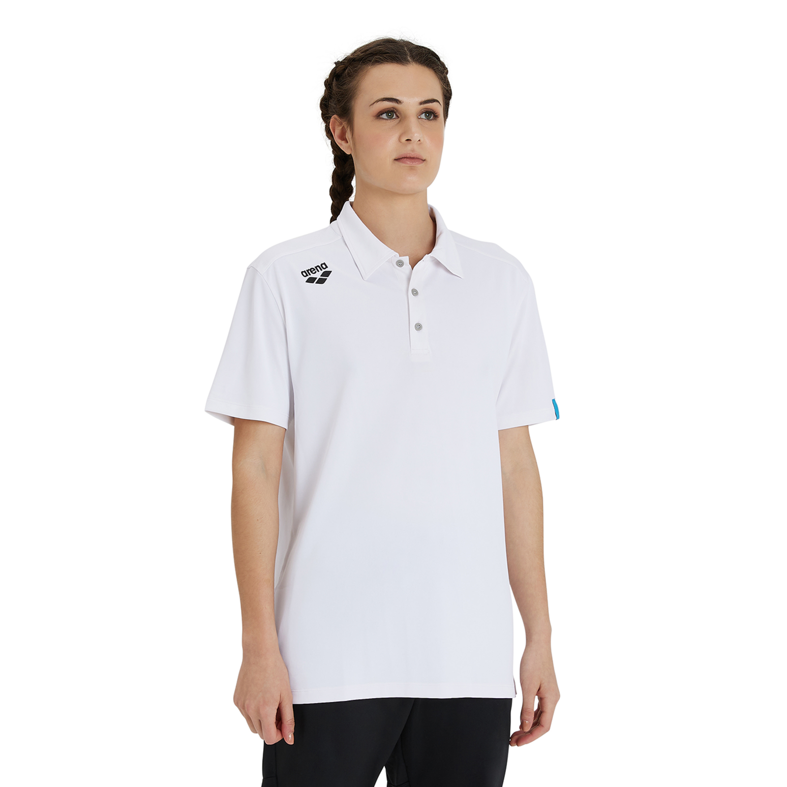 Arena Team Poloshirt Solid in WEISS