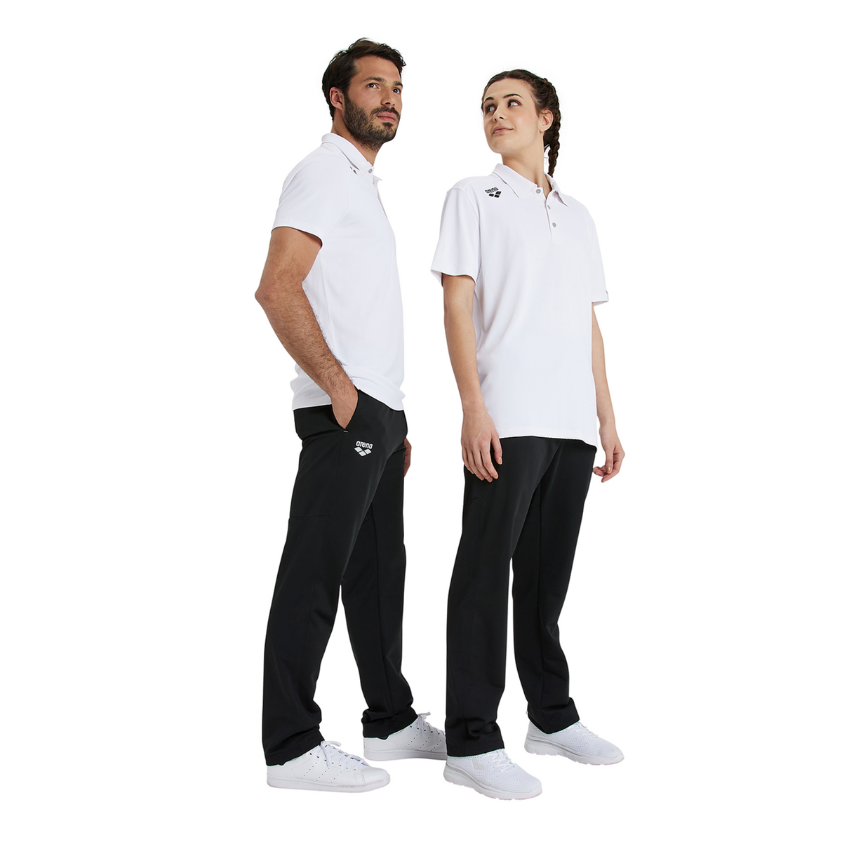 Arena Team Poloshirt Solid in WEISS