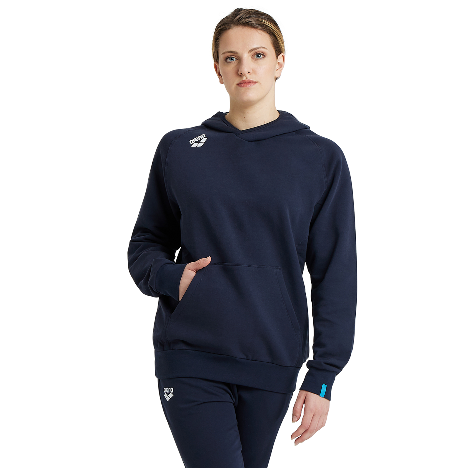 Arena Team Hooded Sweat Panel in SCHWARZ