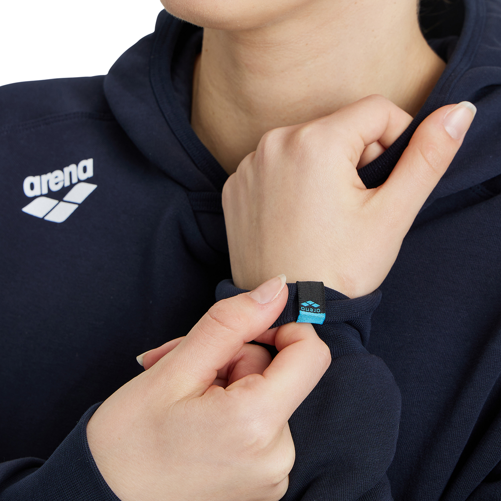 Arena Team Hooded Sweat Panel in SCHWARZ