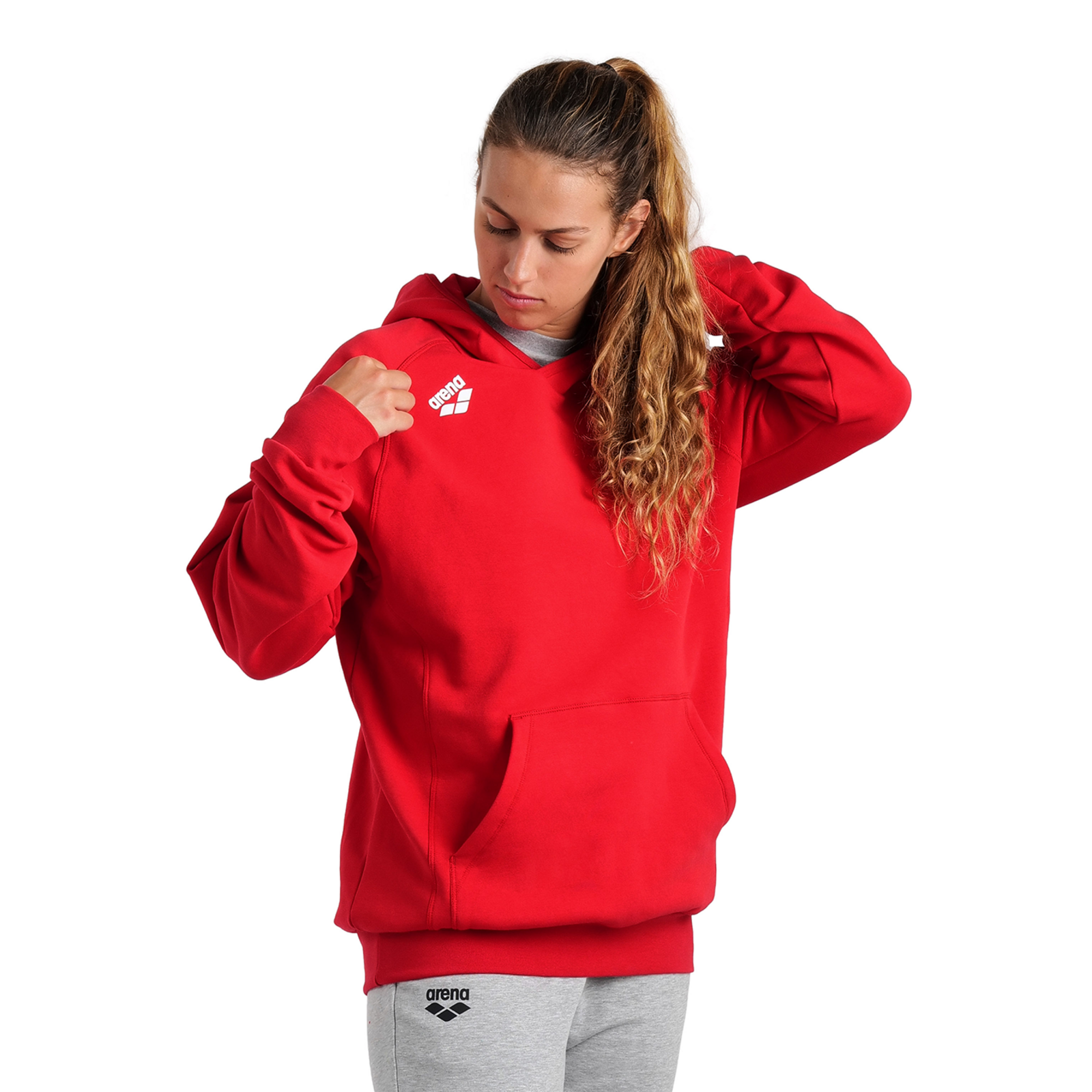 Arena Team Hooded Sweat Panel in ROT