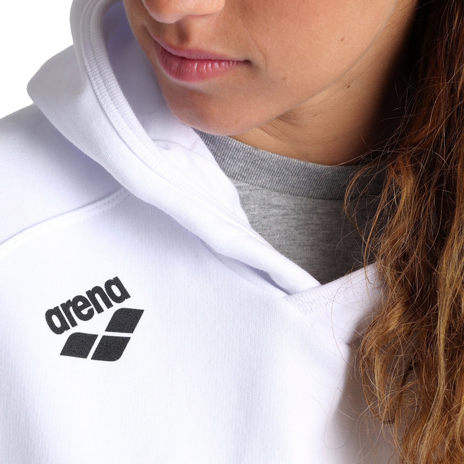 Arena Team Hooded Sweat Panel in WEISS