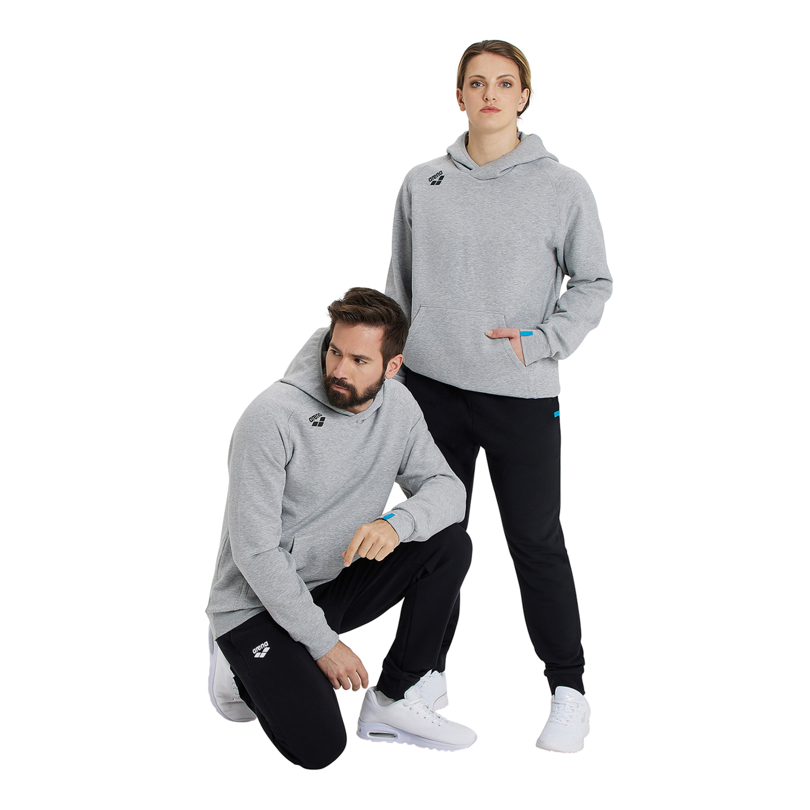 Arena Team Hooded Sweat Panel in GRAU