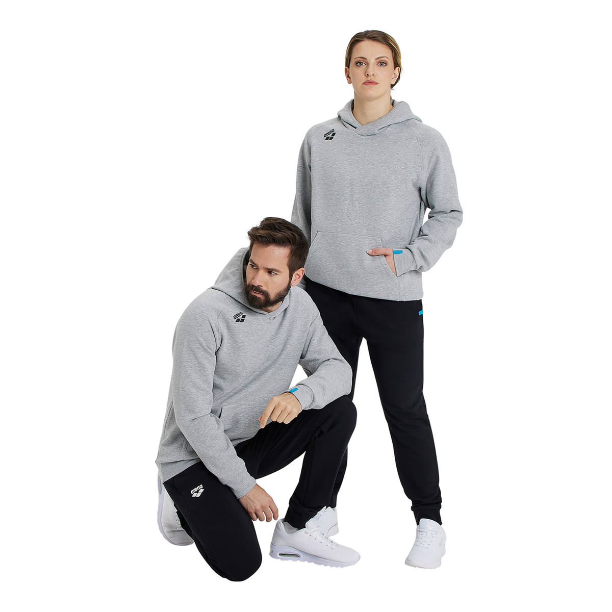 Arena Team Hooded Sweat Panel in GRAU