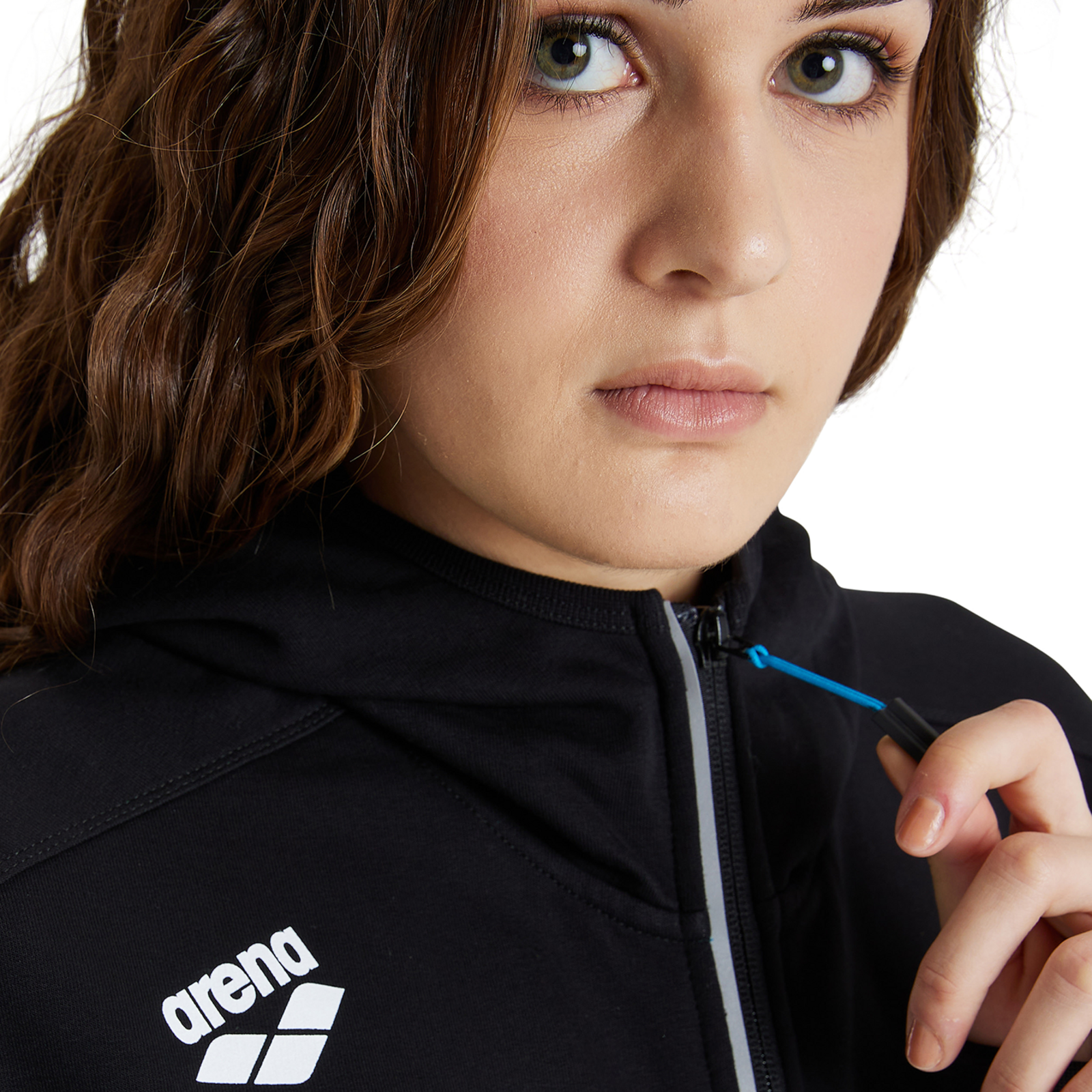 Arena Team Hooded Jacket Panel in SCHWARZ