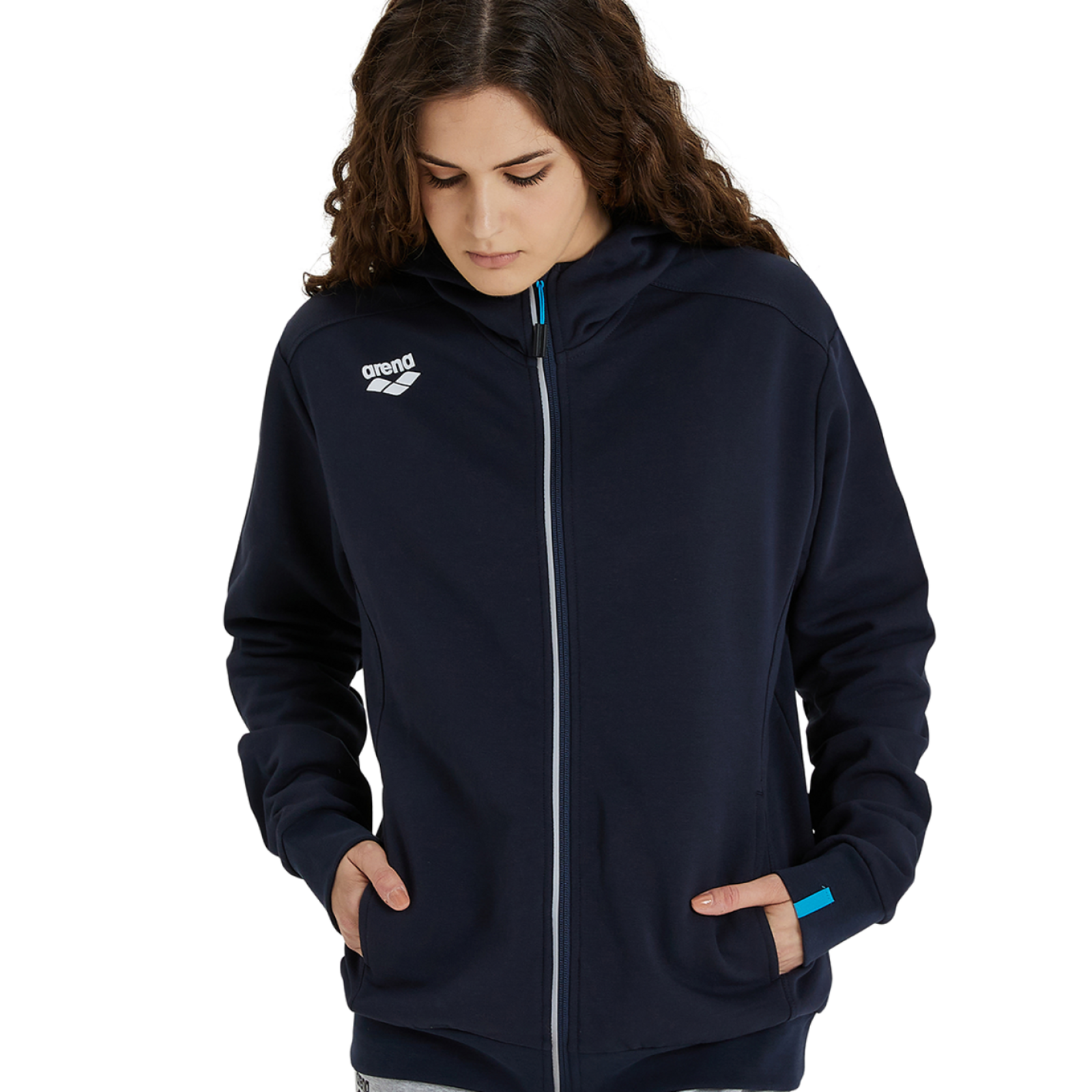 Arena Team Hooded Jacket Panel in SCHWARZ