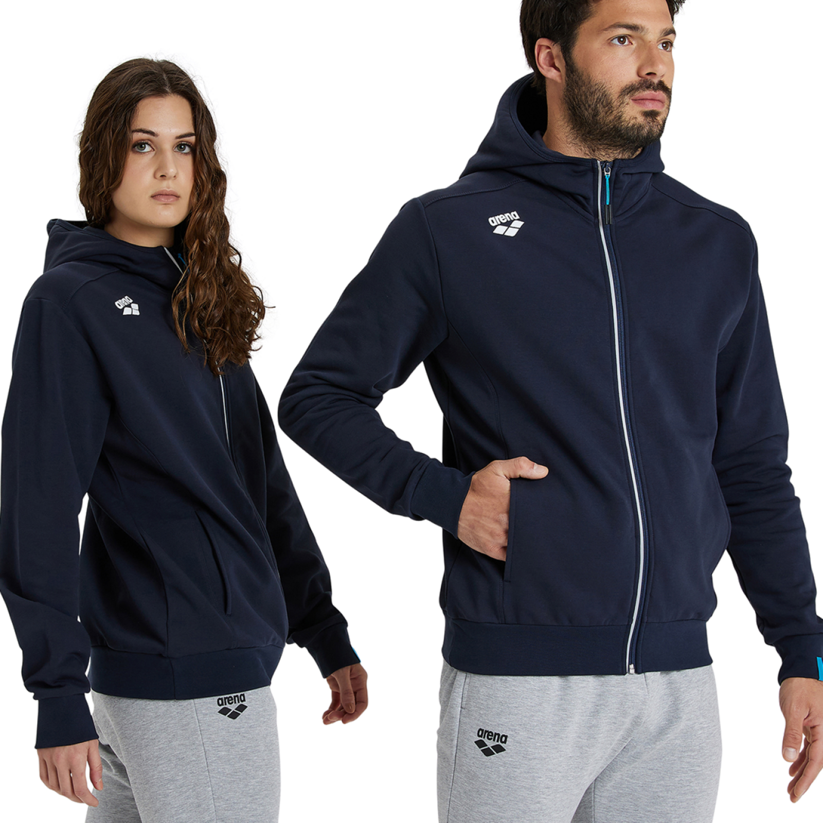Arena Team Hooded Jacket Panel in SCHWARZ